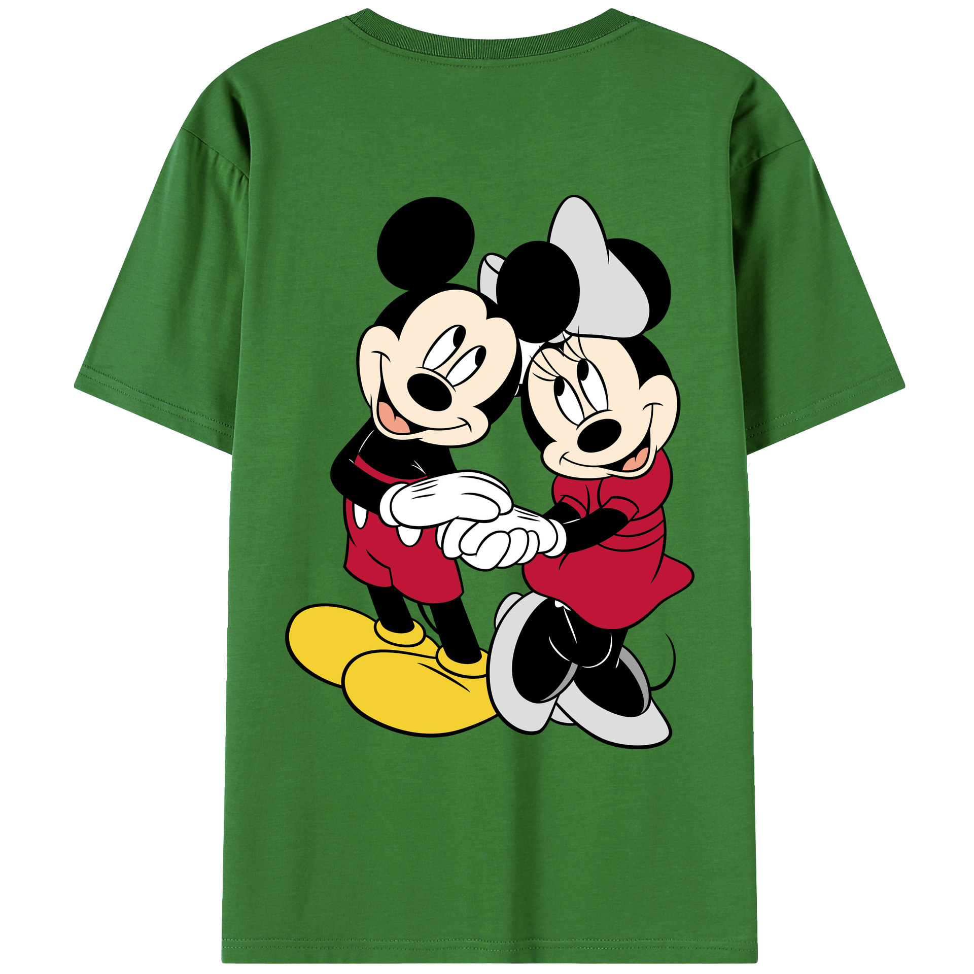 （画像用） ミッキーマウス Mickey Mouse レディース半袖Tシャツ(バックプリント)